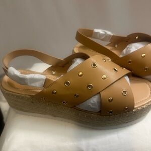 Tan wedge  Women's Sandals size 8